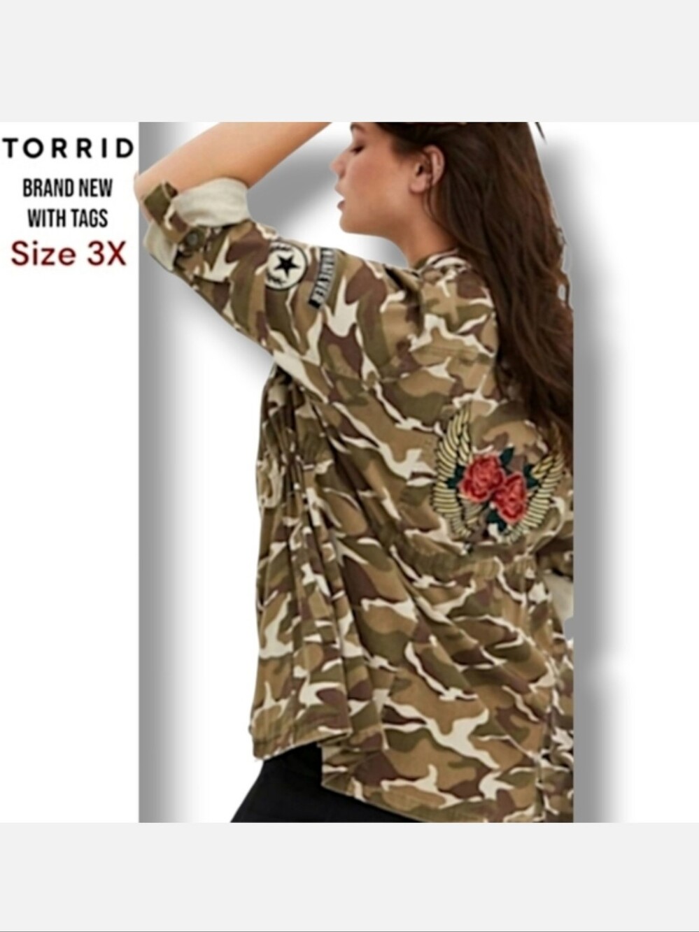 Torrid Embroidered Camo Jacket  BRAND NEW WITH TAGS